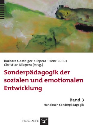 cover image of Sonderpädagogik der sozialen und emotionalen Entwicklung